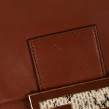 Rare Fendi Calfskin Large Mamma Forever Baguette with Watersnake
