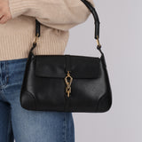 Gucci Black Leather Bamboo Jackie-O