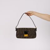 Fendi x Sarah Coleman Vertigo Zucca Baguette Bag with Watersnake