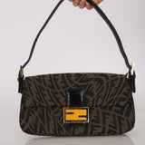 Fendi x Sarah Coleman Vertigo Zucca Baguette Bag with Watersnake