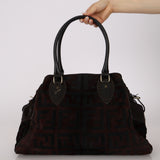 Fendi Zucca Ponyhair Harako Chef de Jour Tote