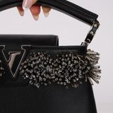 Limited Edition Louis Vuitton Leather Crystal Beaded Capucines BB