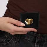 Saint Laurent Gold Heart Coin Case