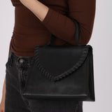 Yves Saint Laurent Whipstitch Flap Top Handle Bag