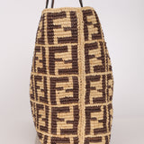 Fendi Roll Large FF Raffia Crochet Shopper