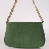 Gucci Blondie 2 Way Shoulder Bag Green Suede