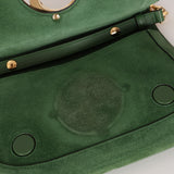 Gucci Blondie 2 Way Shoulder Bag Green Suede