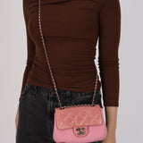 Chanel Paris-Salzburg Mini Flap Pink Calfskin and Felt 2015 RHW