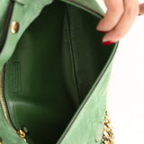 Gucci Blondie 2 Way Shoulder Bag Green Suede