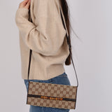 Gucci Canvas Bamboo Bar Wallet on Strap