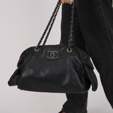Chanel Multipocket Bowling Bag Black Caviar 2010 RHW