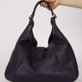 Loewe Purple Calle Padlock Hobo