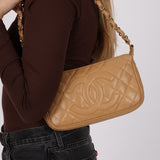 Chanel 2005 Dark Beige Caviar Timeless Pochette
