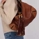 Gucci Brown Leather Babouska Indy Hobo