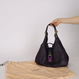 Loewe Purple Calle Padlock Hobo