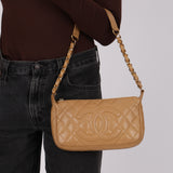 Chanel 2005 Dark Beige Caviar Timeless Pochette