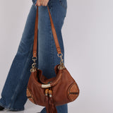 Gucci Brown Leather Babouska Indy Hobo