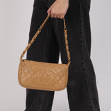 Chanel 2005 Dark Beige Caviar Timeless Pochette