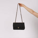 Rare Chanel 1997 Denim Classic Small Flap Bag 24K GP