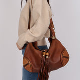 Gucci Brown Leather Babouska Indy Hobo