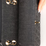 Rare Chanel 1997 Denim Classic Small Flap Bag 24K GP