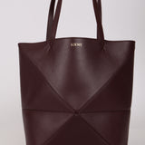 Loewe Bordeaux Medium Puzzle Fold Tote