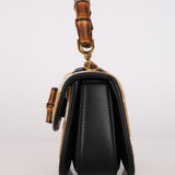 Limited Edition Gucci Mini Bamboo Top Handle Cow Print Ponyhair and Calfskin 1947