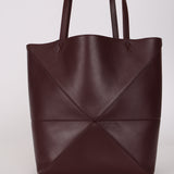 Loewe Bordeaux Medium Puzzle Fold Tote