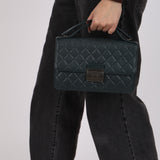 Chanel 2017 Deep Teal Quilted Caviar Medium CC University Flap RHW