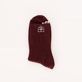Limited Edition FashioNica Dark Cherry Crew Socks