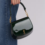 Saint Laurent Fir Leaf Patent Mini Nola Bag