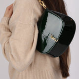 Saint Laurent Fir Leaf Patent Mini Nola Bag