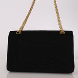 Chanel 1997 Black Jersey Reissue Chain Double Flap Bag