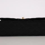 Chanel 1997 Black Jersey Reissue Chain Double Flap Bag