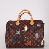 Limited Edition Louis Vuitton Speedy Bandouliere 30 Grace Coddington Catogram Canvas