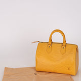 Louis Vuitton Tassili Yellow Epi Speedy 25