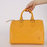 Louis Vuitton Tassili Yellow Epi Speedy 25