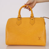 Louis Vuitton Tassili Yellow Epi Speedy 25