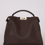 Fendi Leather Large Moresco Malachite Peekaboo