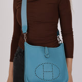 Hermès Evelyne PM Bleu Jean Clemence 2003 PHW