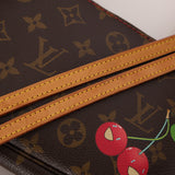 Limited Edition Louis Vuitton x Takashi Murakami 2005 Monogram Cerises Pochette Crossbody