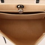 Hermès 2001 Natural Toile Canvas and Vache Hunter 2-in-1 Herbag 30