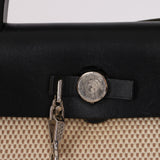 Hermès 2001 Natural Toile Canvas and Vache Hunter 2-in-1 Herbag 30