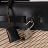 Hermès 2001 Natural Toile Canvas and Vache Hunter 2-in-1 Herbag 30
