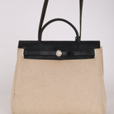 Hermès 2001 Natural Toile Canvas and Vache Hunter 2-in-1 Herbag 30