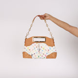 Limited Edition Louis Vuitton x Takashi Murakami Judy MM Blanc Multicolor Monogram