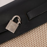 Hermès 2001 Natural Toile Canvas and Vache Hunter 2-in-1 Herbag 30