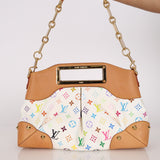 Limited Edition Louis Vuitton x Takashi Murakami Judy MM Blanc Multicolor Monogram