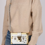 Louis Vuitton Metallic Silver Epi Petite Malle