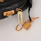 Prada Calfskin Grommet Bauletto Bag